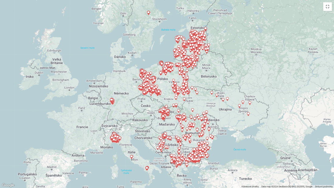 mapa č. 2 AMP u prasat divokých k 5.11.2024