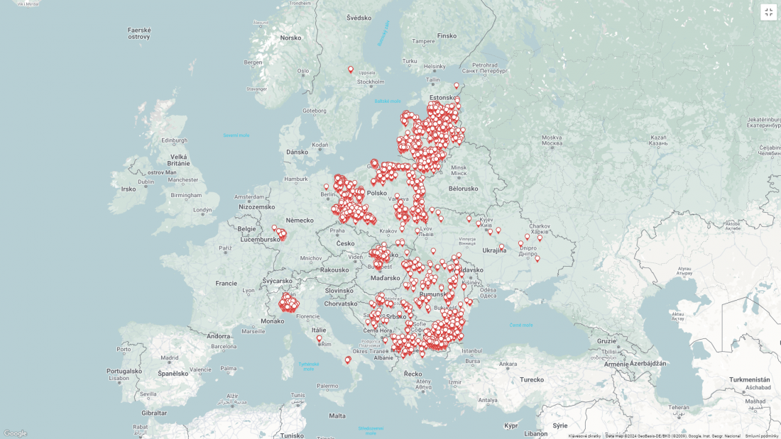 mapa č. 2 AMP u prasat divokých k 17.12.2024